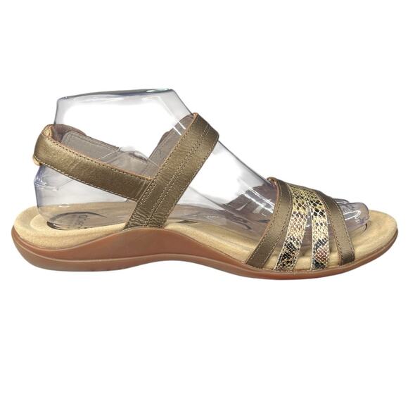 Abeo Women’s Brynn Brown Snakeskin Print Leather Slingback Sandal Size US 8 - Picture 4 of 11